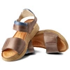 Sandale WASAK - 0533 Cappuccino+Denim